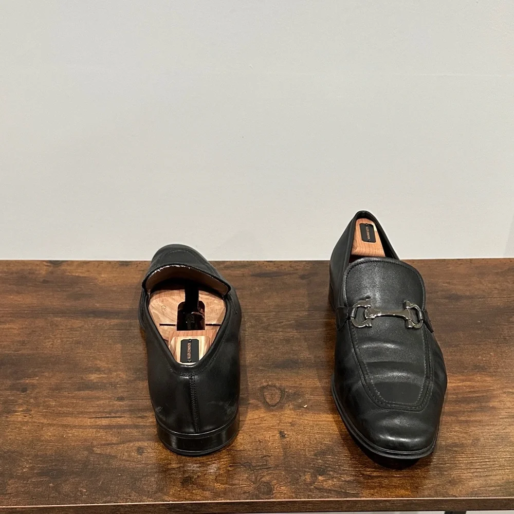 Salvatore Ferragamo Black Leather Men's Loafers / Slip-Ons - Picture 6 of 12